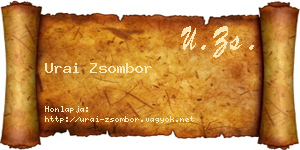 Urai Zsombor névjegykártya