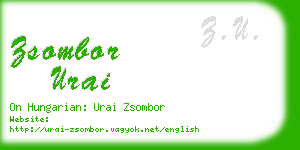 zsombor urai business card